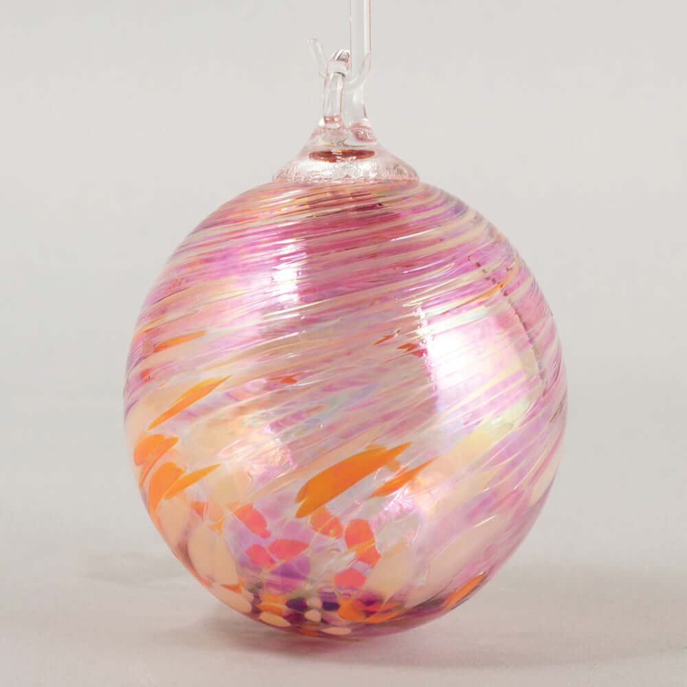 Peony Twist Glass Ball Ornament