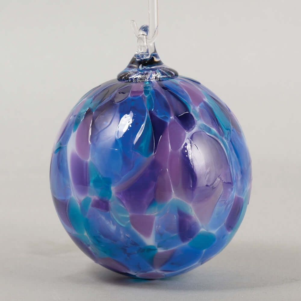 Violet Chip Glass Ball Ornament