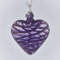 Purple Jasmine Glass Heart Ornament