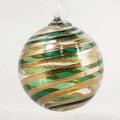 Golden Evergreen Glass Ball Ornament
