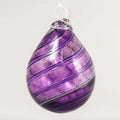 Golden Amethyst Glass Teardrop Ornament
