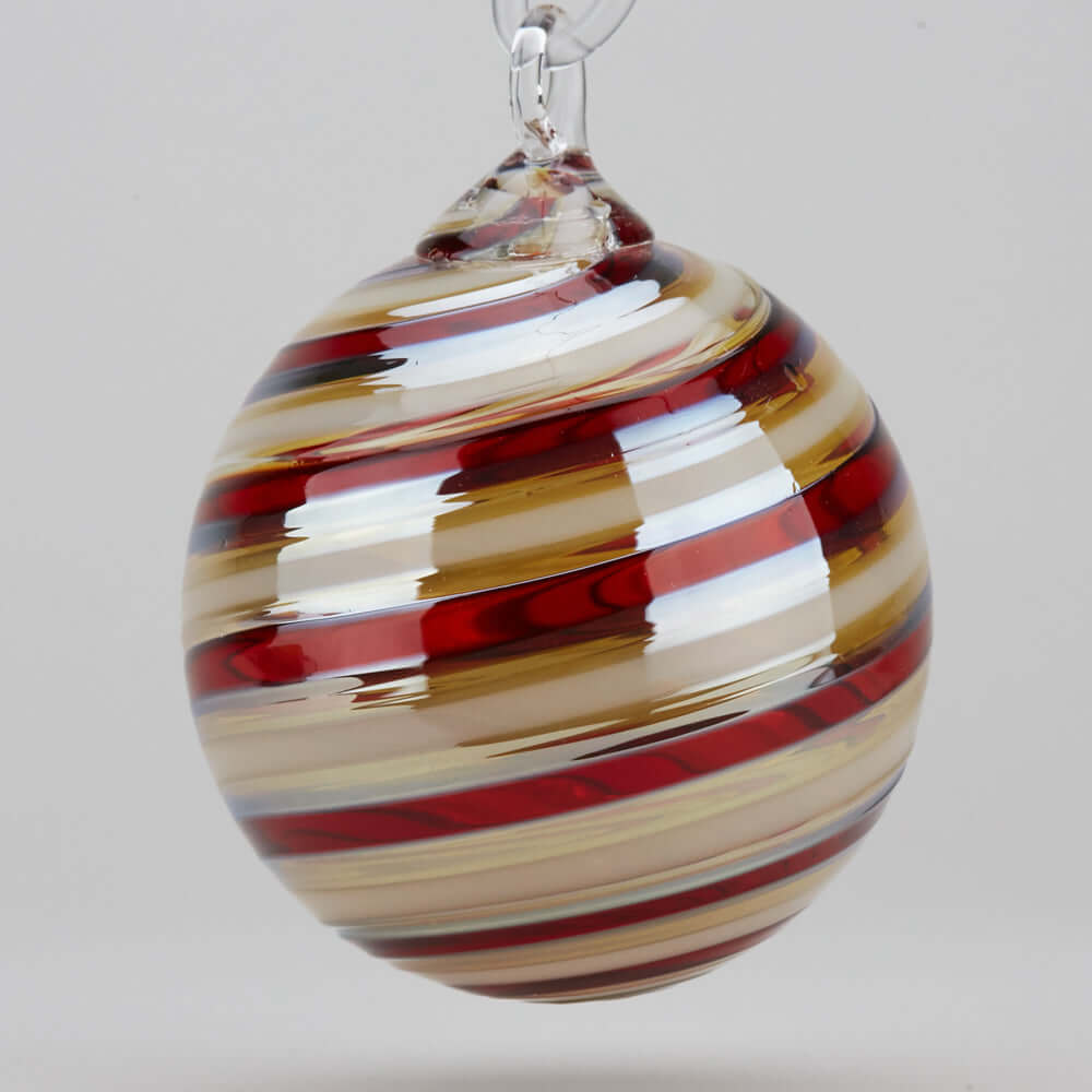 Cinnamon Swirl Glass Ball Ornament