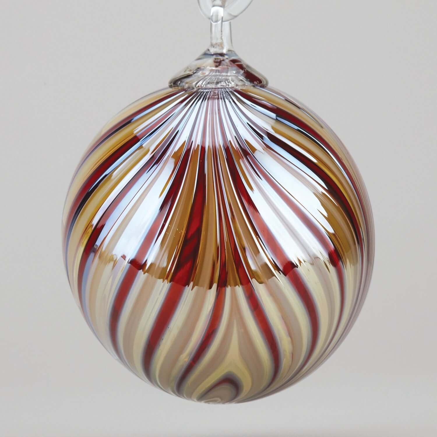 Cinnamon Drape Glass Ball Ornament