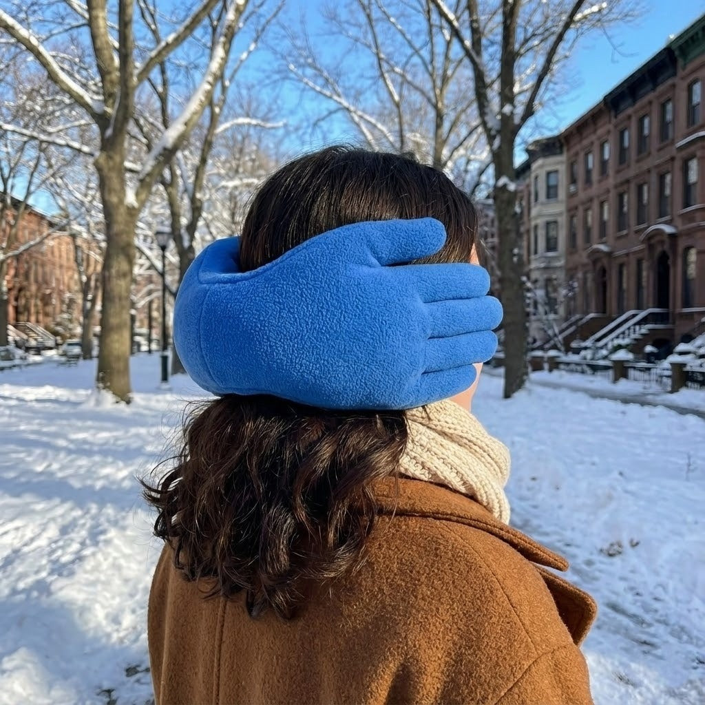Hand Shape Plush Winter Earmuff