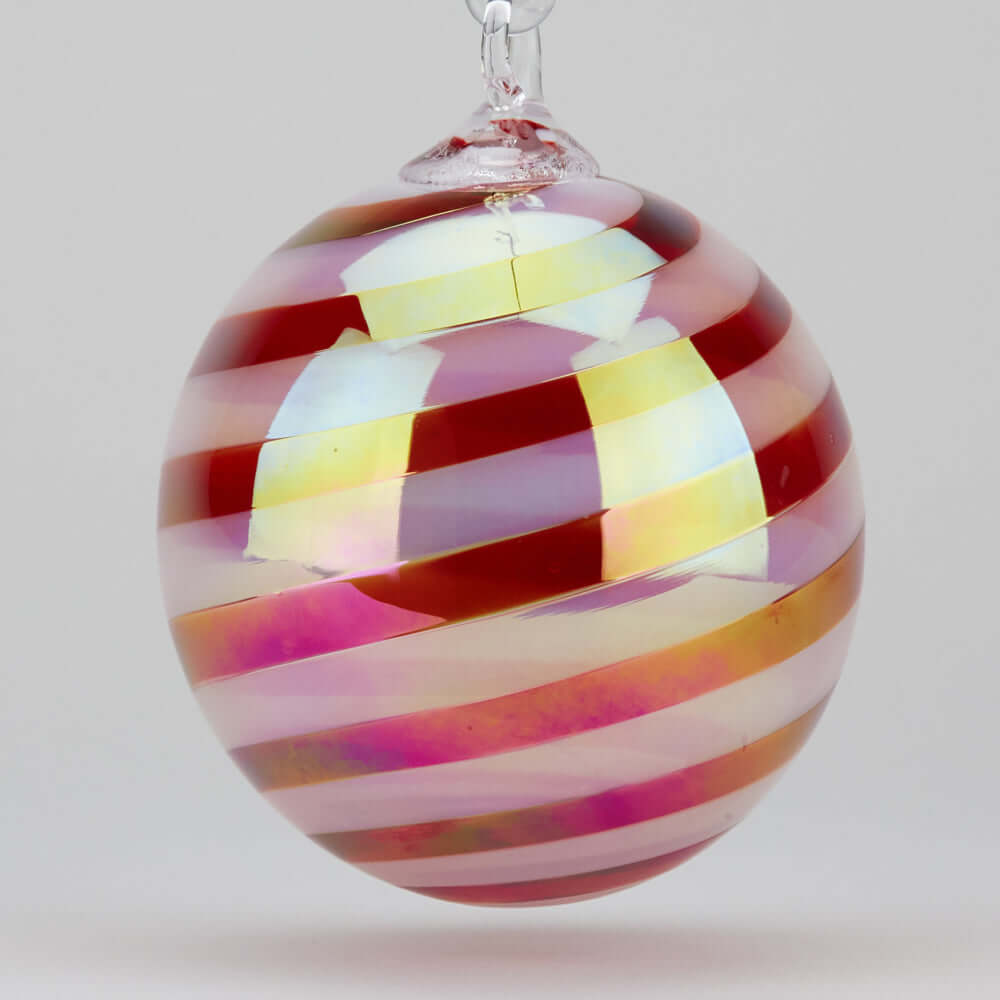 Sangria Swirl Glass Ball Ornament
