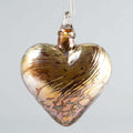 Golden Love Glass Heart Ornament