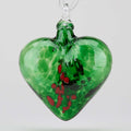 Mistletoe Glass Heart Ornament