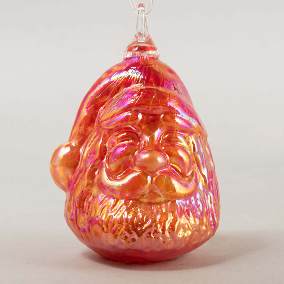 Holiday Punch Glass Santa Ornament