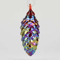 Cranberry Luster Glass Pinecone Ornament