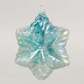 Aqua Iridescent Glass Star Ornament
