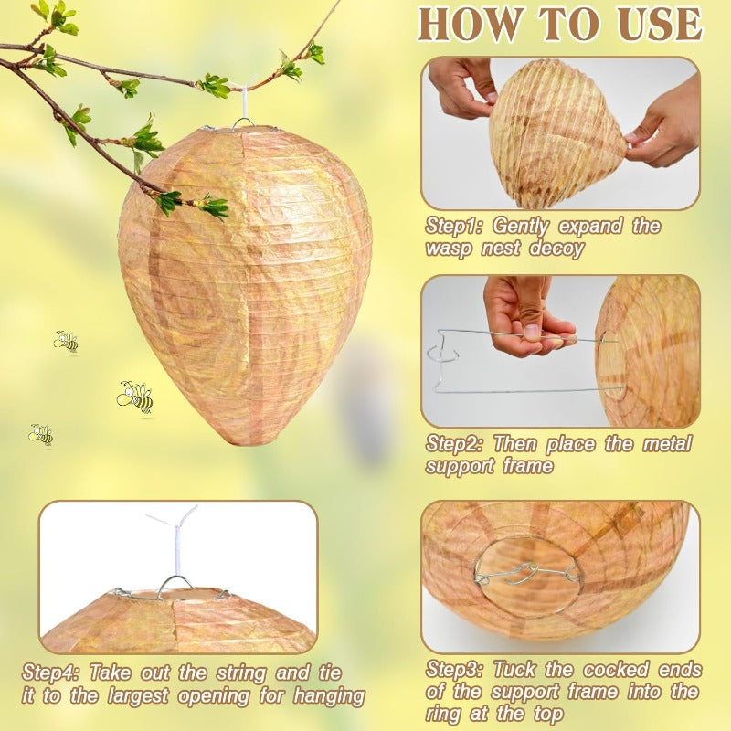 Realistic Bamboo Wasp Decoy