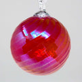 Rainier Cherry Twist Glass Ball Ornament