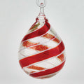 Ruby Swirl Glass Teardrop Ornament