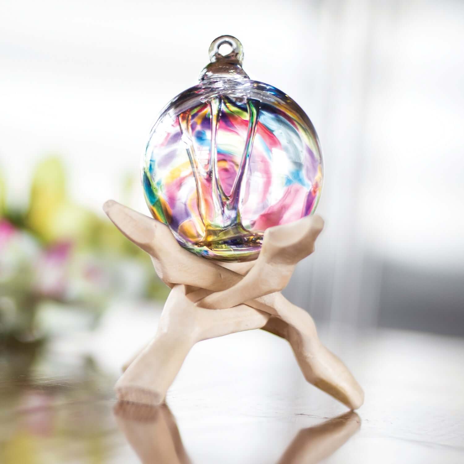 Rainbow Glass Ball Ornament