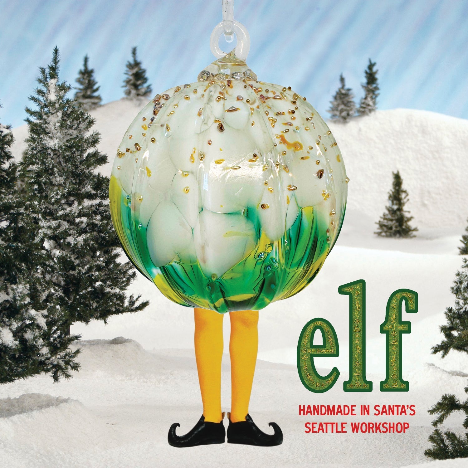 Elf Glass Ball Ornament