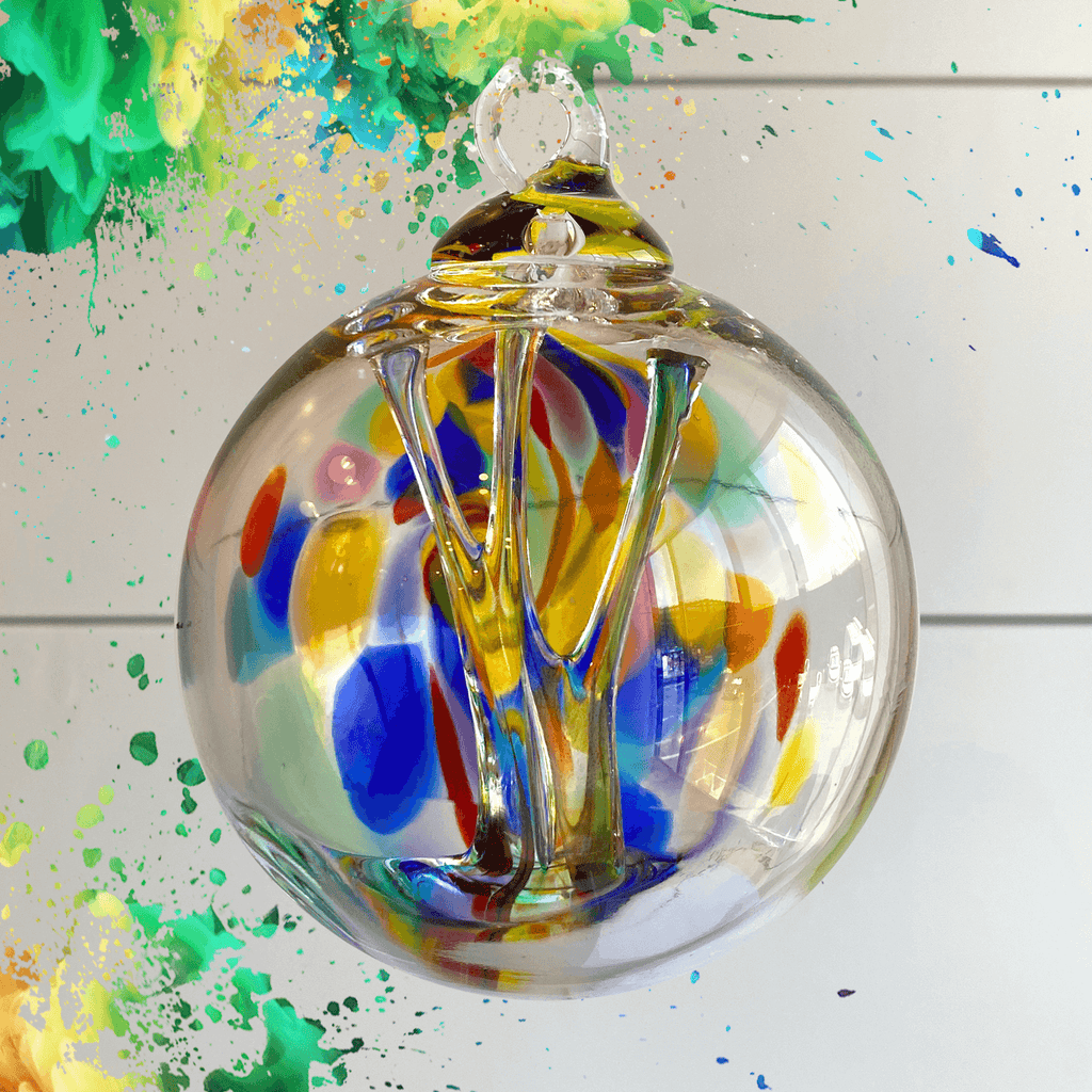 Fiesta Glass Ball Ornament