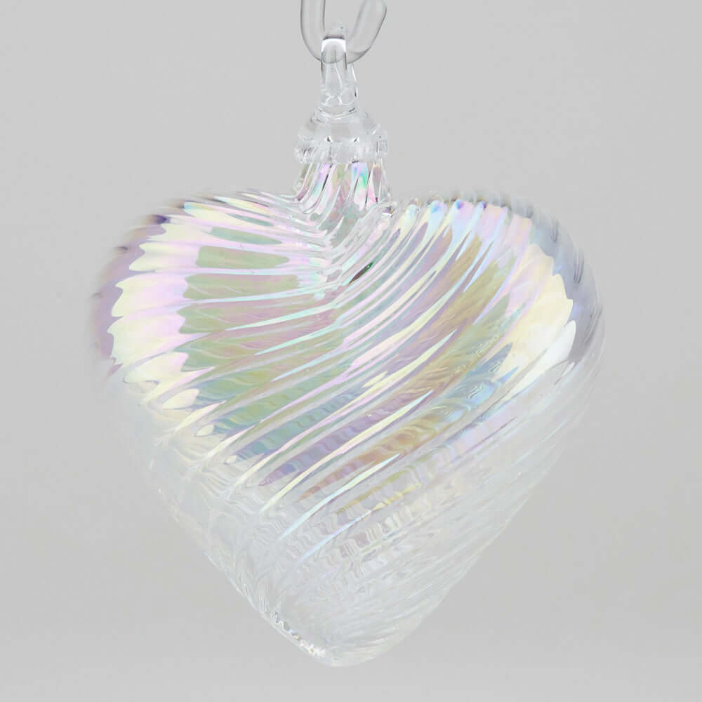 April Diamond Glass Heart Ornament