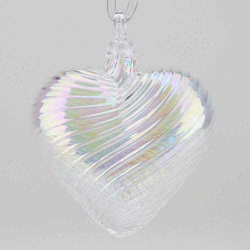 April Diamond Glass Heart Ornament