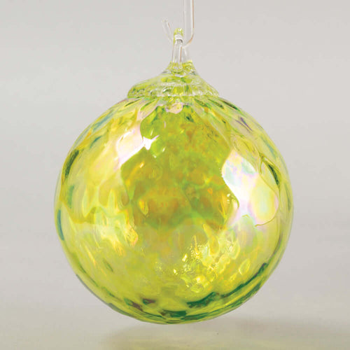 August Peridot Glass Ball Ornament