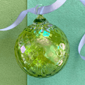 August Peridot Glass Ball Ornament