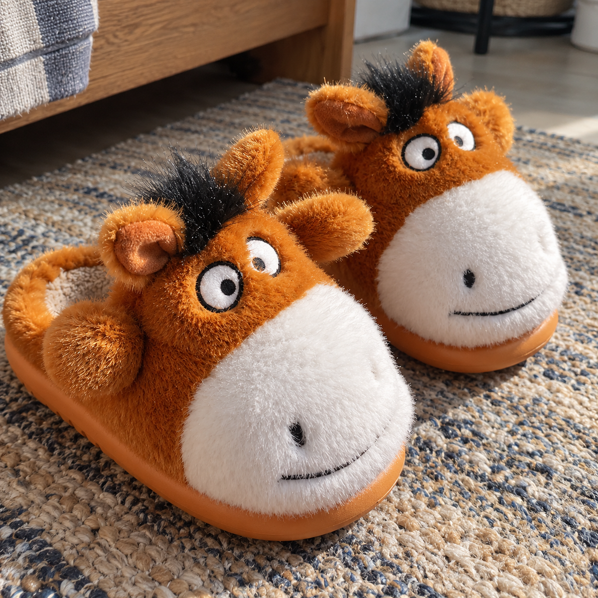 Lazy Donkey Fluffy House Slippers