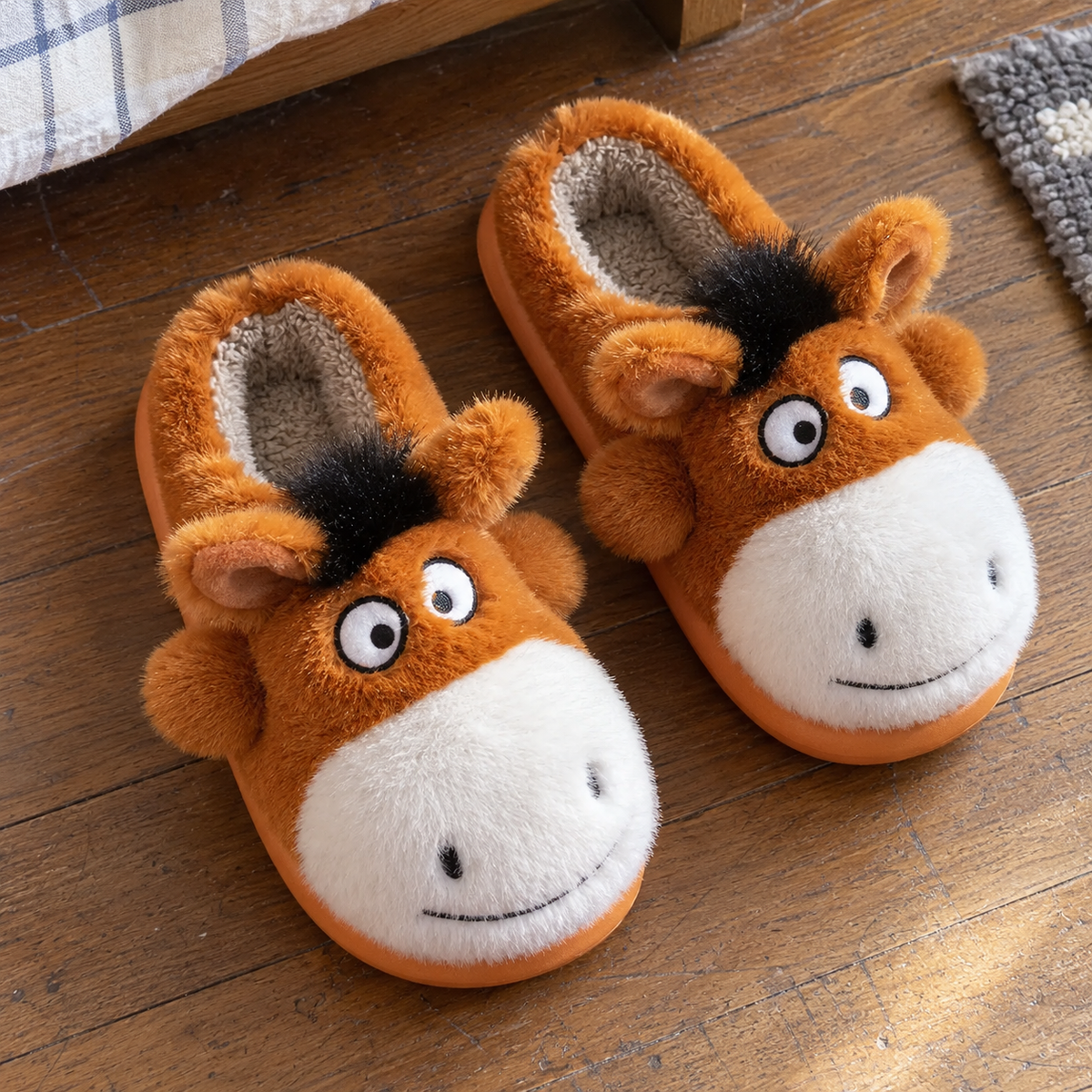 Lazy Donkey Fluffy House Slippers