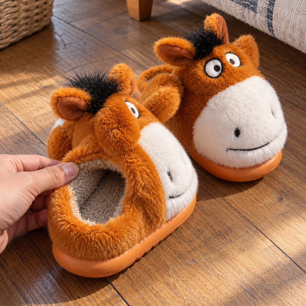Lazy Donkey Fluffy House Slippers