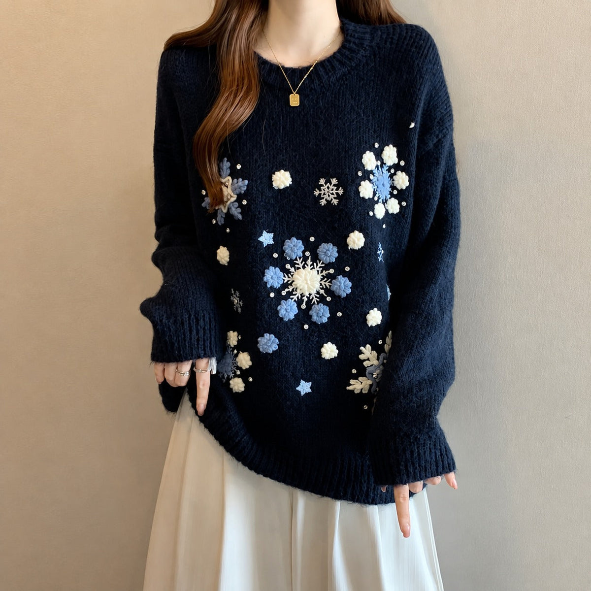 Christmas Village Plush Sweater