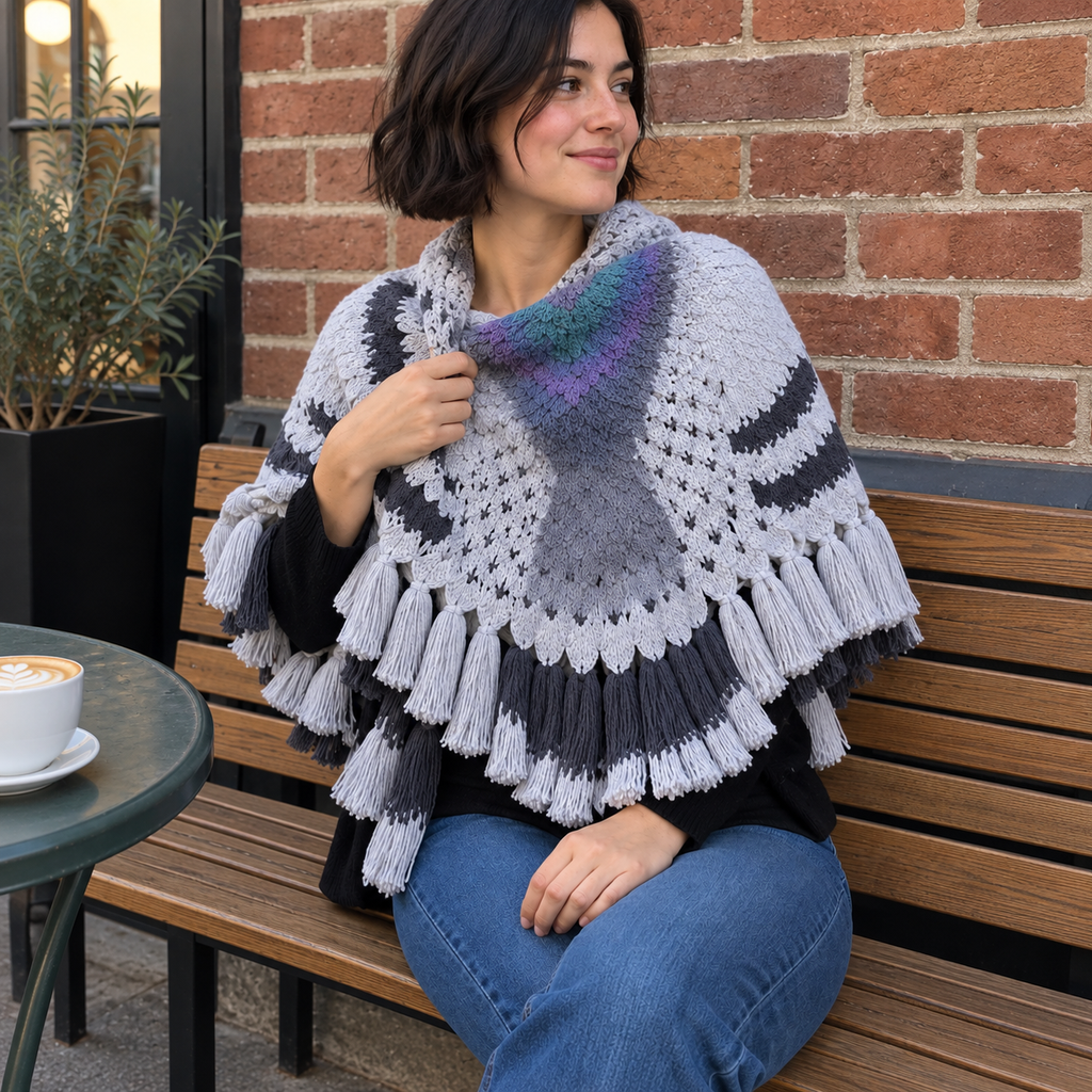 Coozy Pigeon Knitted Shawl