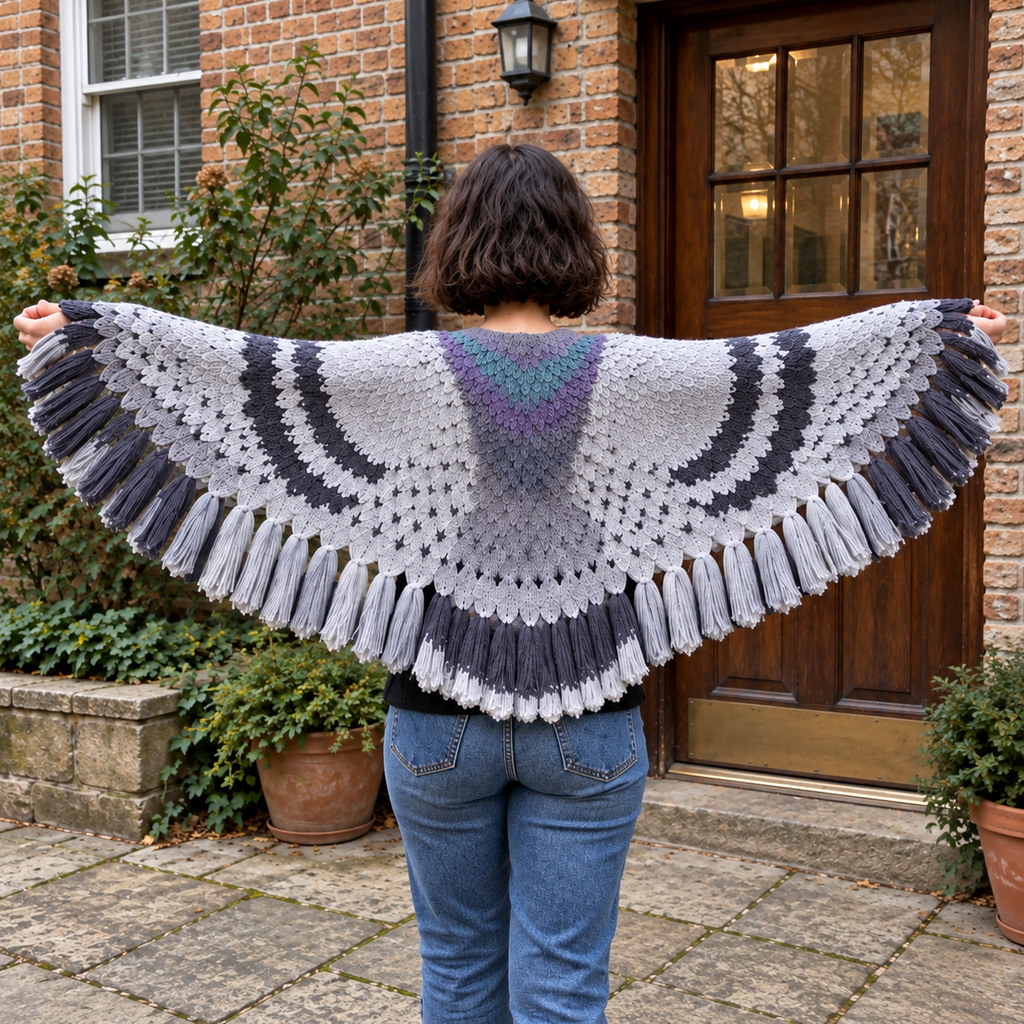 Coozy Pigeon Knitted Shawl