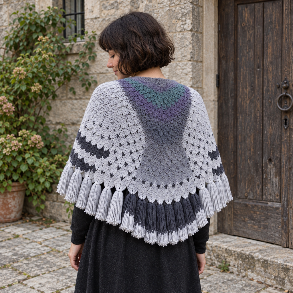Coozy Pigeon Knitted Shawl