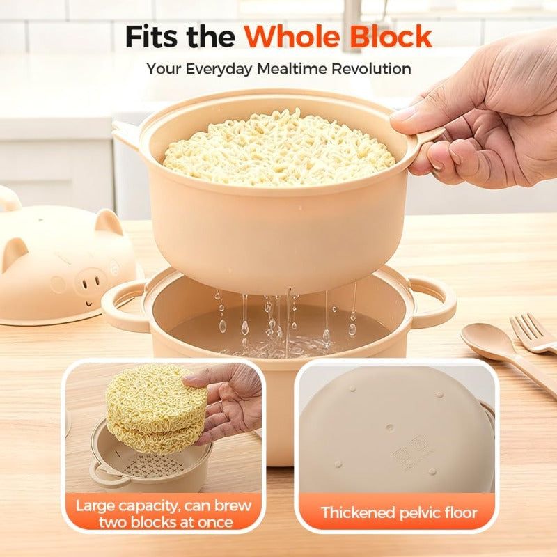 Cute Piggy Ramen Bowl Set
