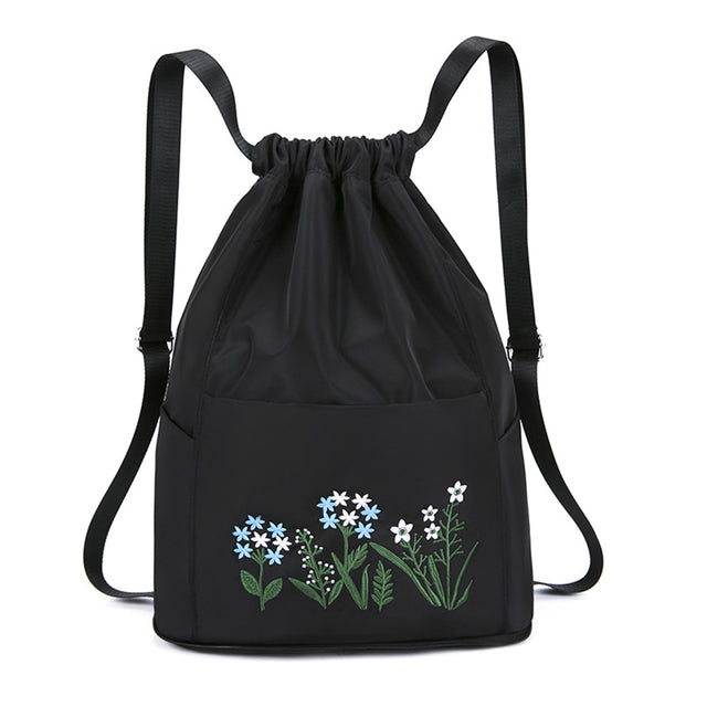 Flower Waterproof Folding Large Travel Backpack