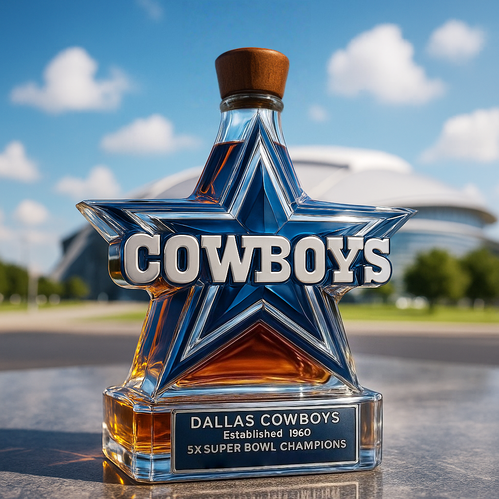 Dallas Cowboys Whiskey Bottle