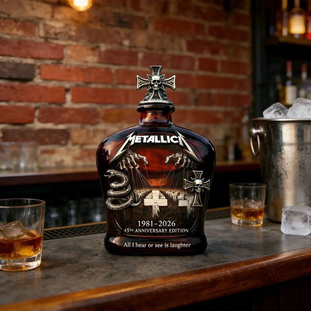 The Metal Gods 1981-2026 45th Anniversary Whisky Bottle