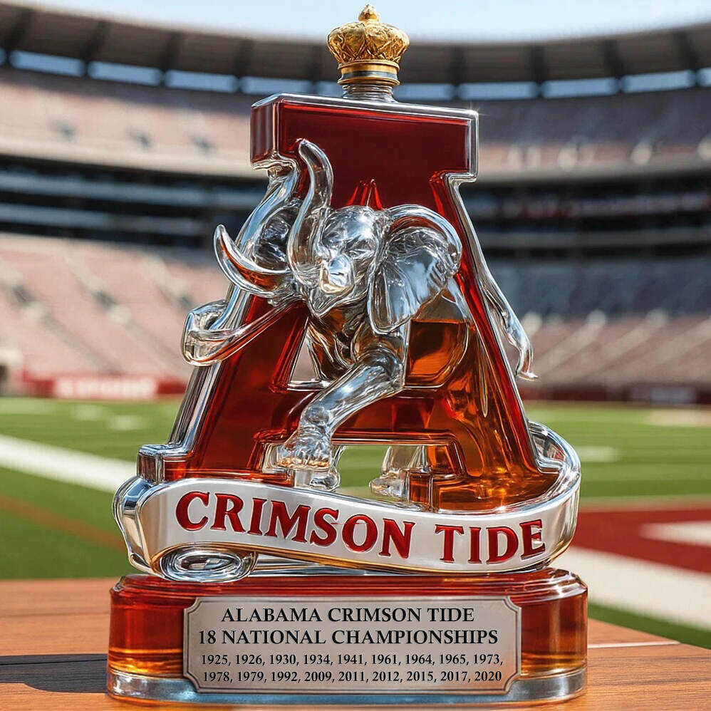 Alabama Crimson Tide Whiskey Bottle