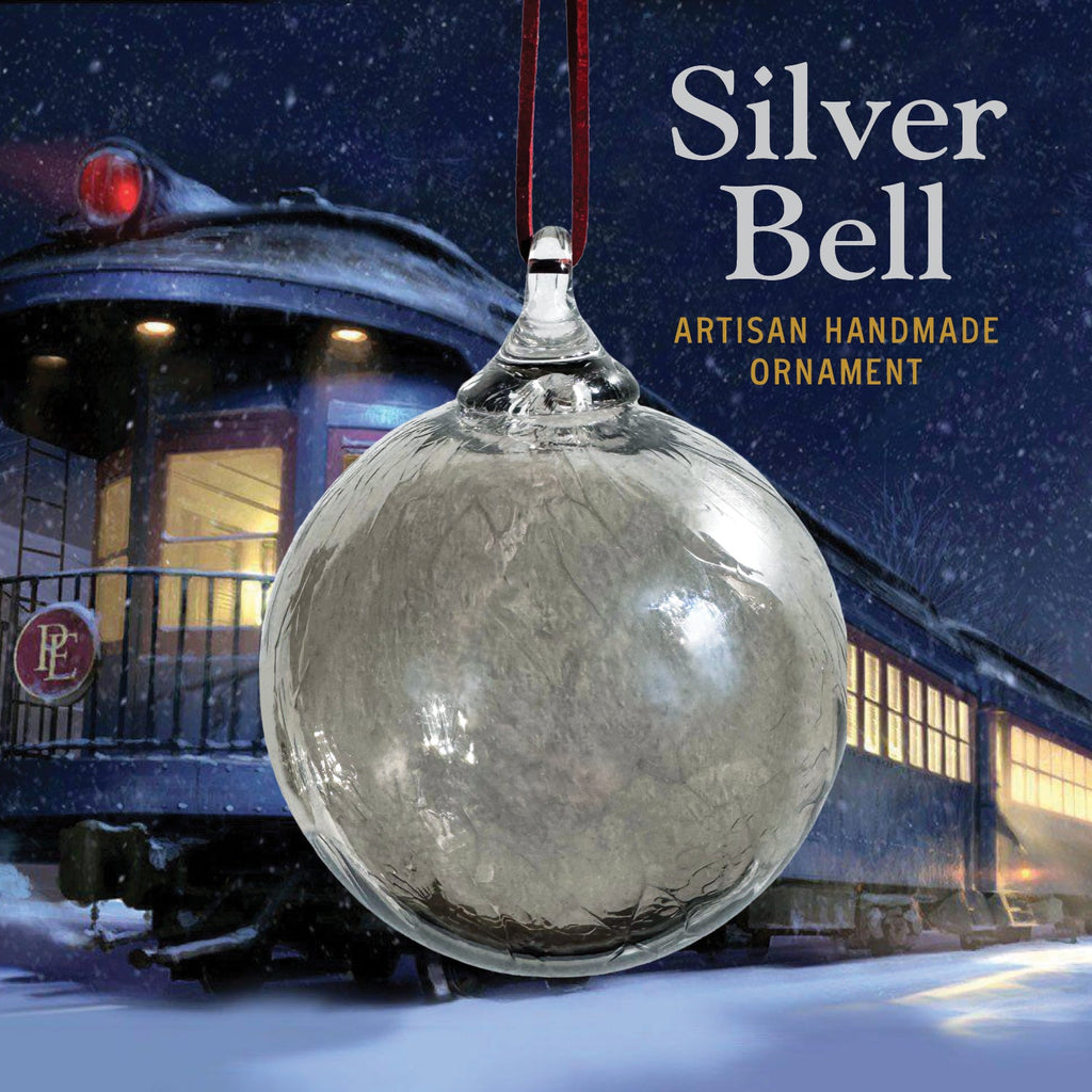 Silver Bell Glass Ball Ornament