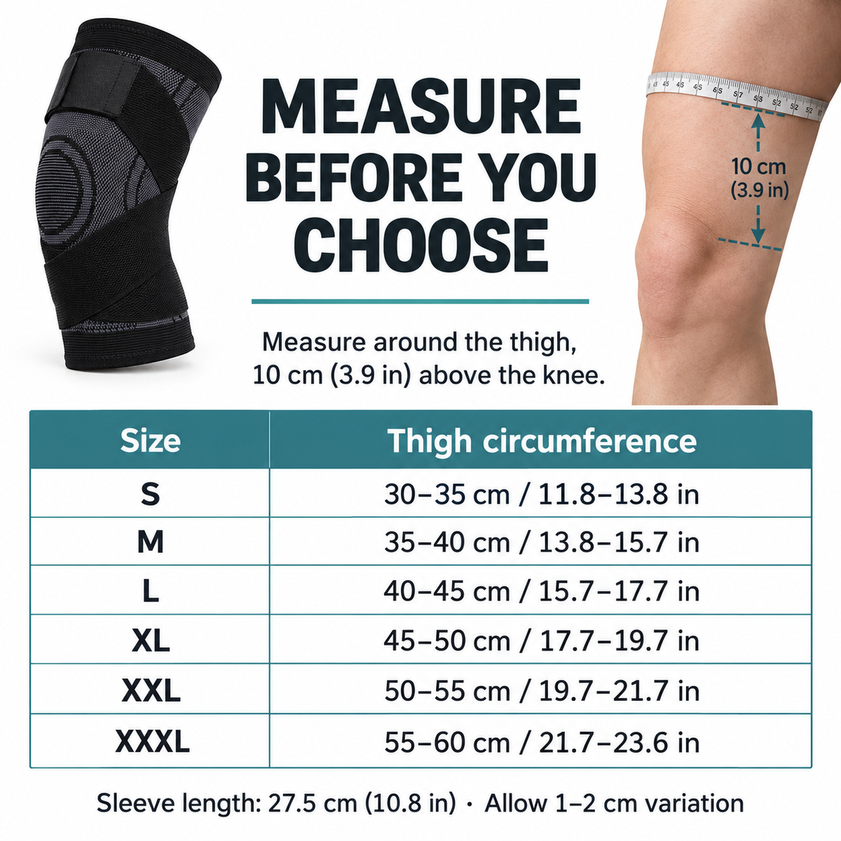 Adjustable Cross-Strap Knee Support Sleeve