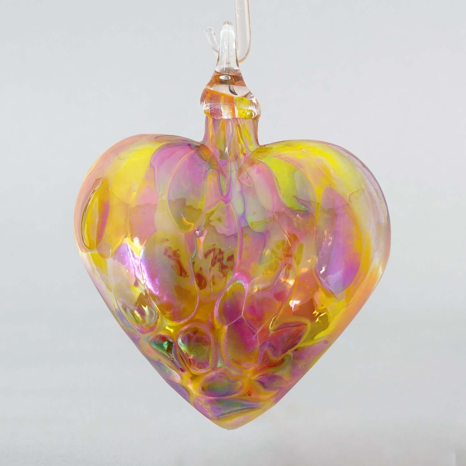 Sunset Beauty Glass Heart Ornament