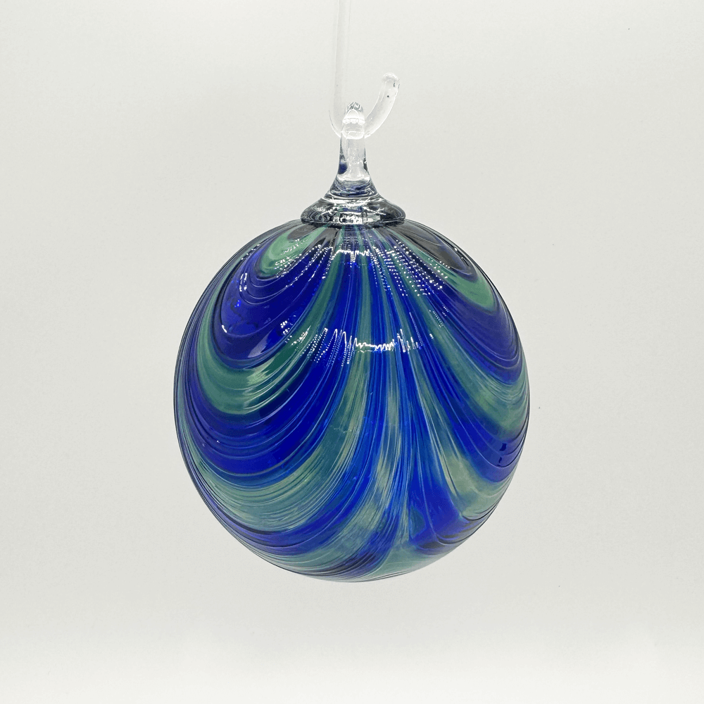 True to the Blue Glass Ball Ornament