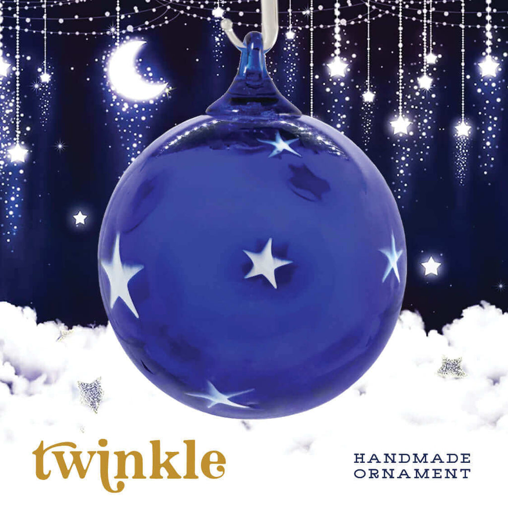 Twinkle Glass Star Ball Ornament